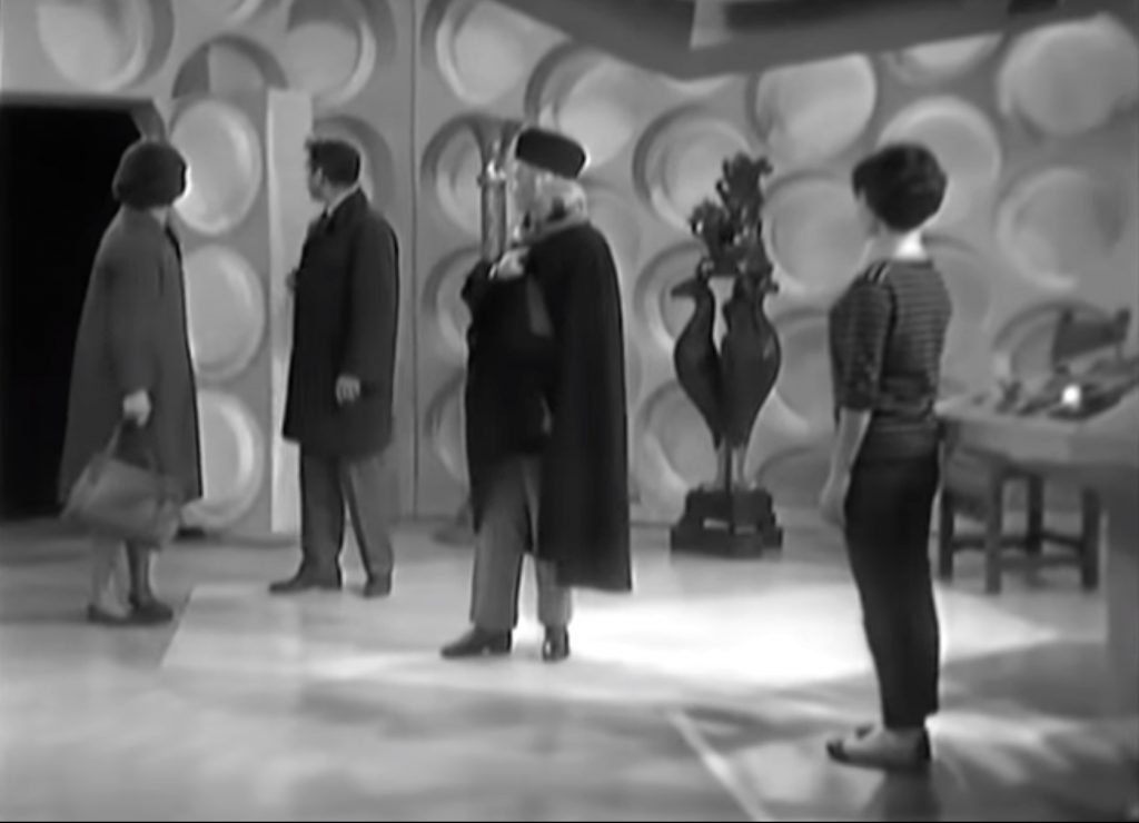 The TARDIS is larger on the inside … said for the first time in "The Unearthly Child"