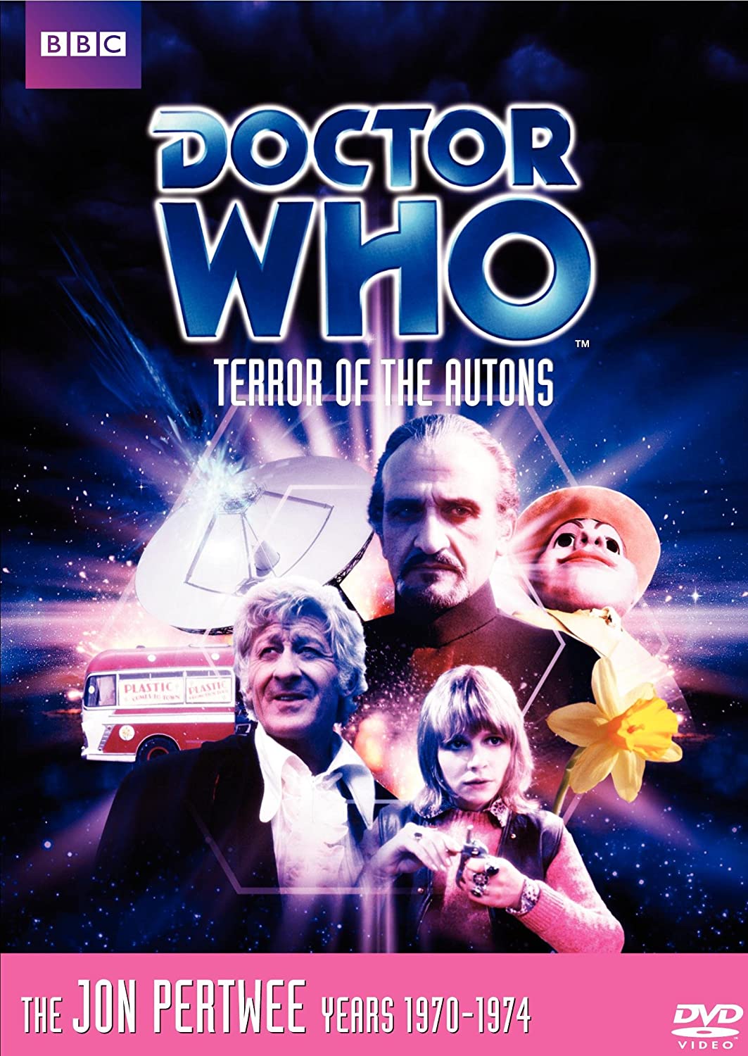 In Terror of the Autons, the Master attempts to use an army of Autons to conquer Earth. Unless the Doctor, Jo Grant, and UNIT can stop him, of course.