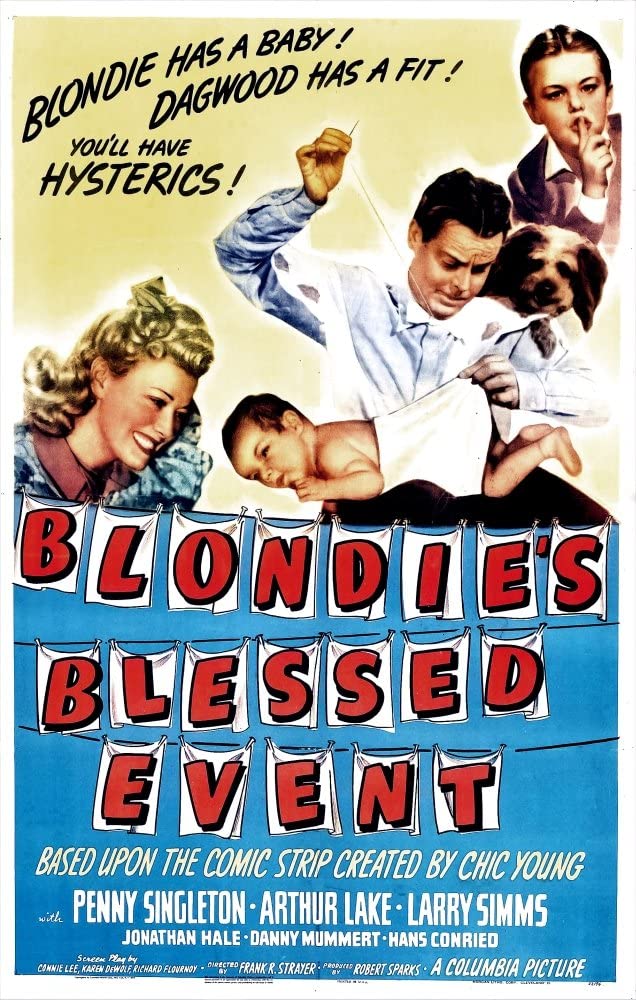 Blondie's Blessed Event (1942) starring Penny Singleton, Arthur Lake, Hans Conried