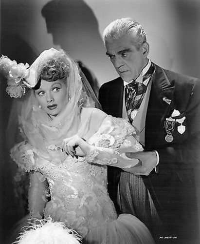 Lucille Ball and the delightfully mad Boris Karloff in "Lured"