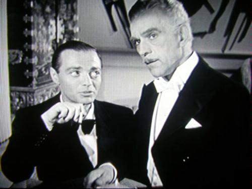 Peter Lorre and Boris Karloff conspiring in "You'll Find Out"