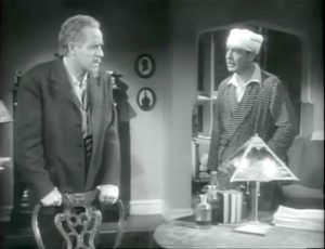 Good Dr. Edlemann and Larry Talbot (Lon Chaney Jr.) in "House of Dracula"