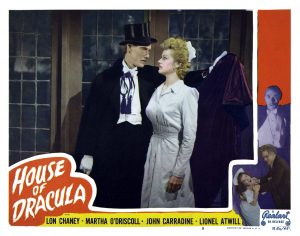 Dracula (John Carradine) has designs on lovely nurse Martha O'Driscoll