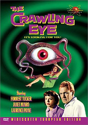 The Crawling Eye (1959) aka. The Trollenberg Terror, starring Forrest Tucker, Warren Mitchell, Janet Munro, Jennifer Jayne