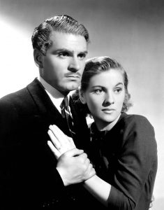 Lawrence Olivier and Joan Fontaine, the happily married couple in "Rebecca"