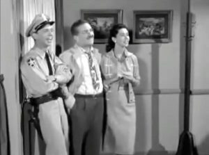 Barney, Floyd, and Ellie listen to the recording in "Mayberry on Record" - The Andy Griffith Show