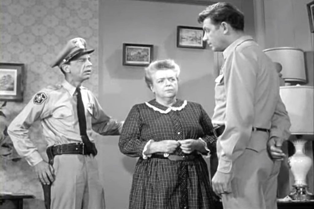 Barney Fife, Aunt Bee, Sheriff Andy in "Mr. McBeevee" -- No, but I believe in Opie.