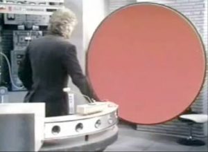 The third Doctor (Jon Pertwee) confronts B.O.S.S. in Doctor Who: The Green Death