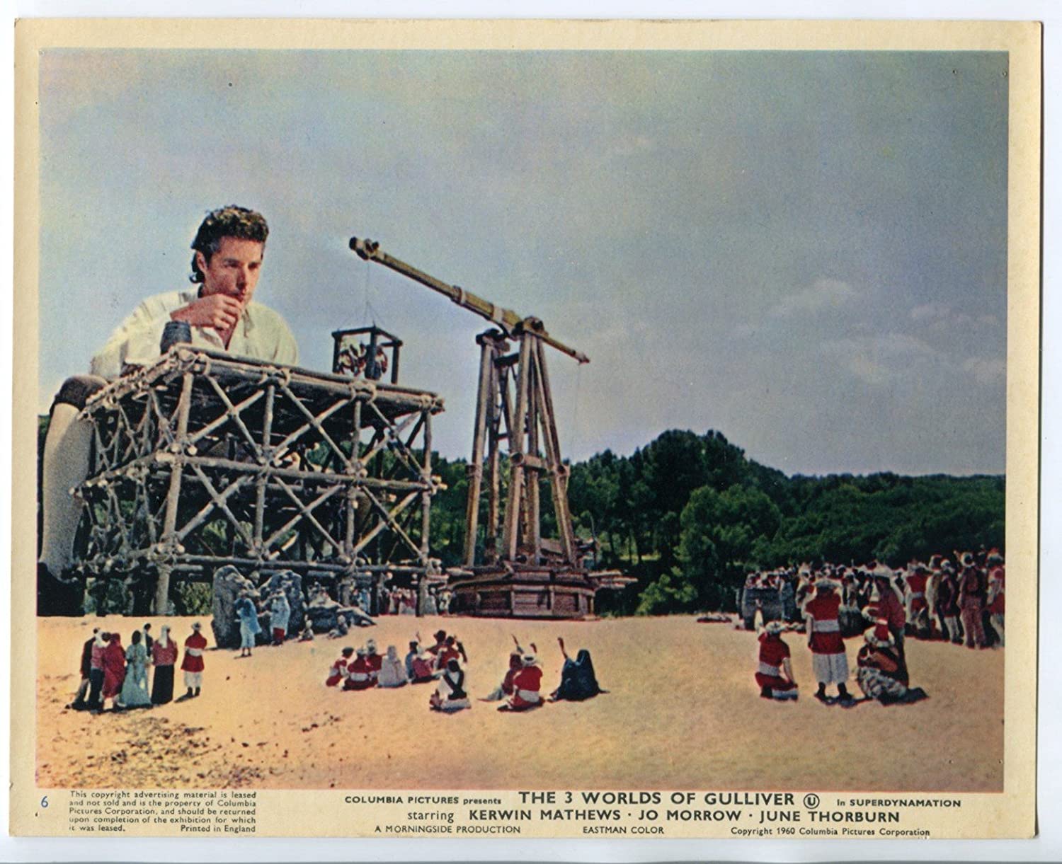 Gulliver oversees the Lilliputians' construction