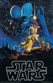 Star Wars IV A New Hope (1977) starring Mark Hamill, Harrison Ford, Carrie Fischer