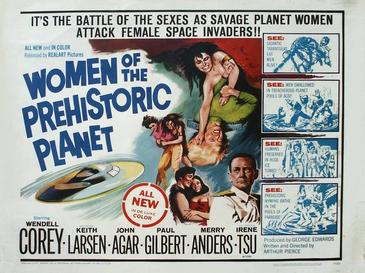 Movie poster for Women of the Prehistoric Planet (1966) starring Wendell Corey, John Agar, Robert Ito, Linda Tsu