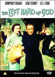 The Left Hand of God (1955), starring Humphrey Bogart, Gene Tierney, Lee J. Cobb, Agnes Moorehead, E.G. Marshall