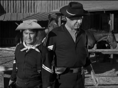 Again and O'Rourke in "Don't Look Now, One of Our Cannon Is Missing" - F-Troop season 1