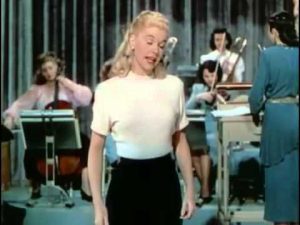 Martha Gibson (Doris Day) singing audition in "My Dream is Yours"