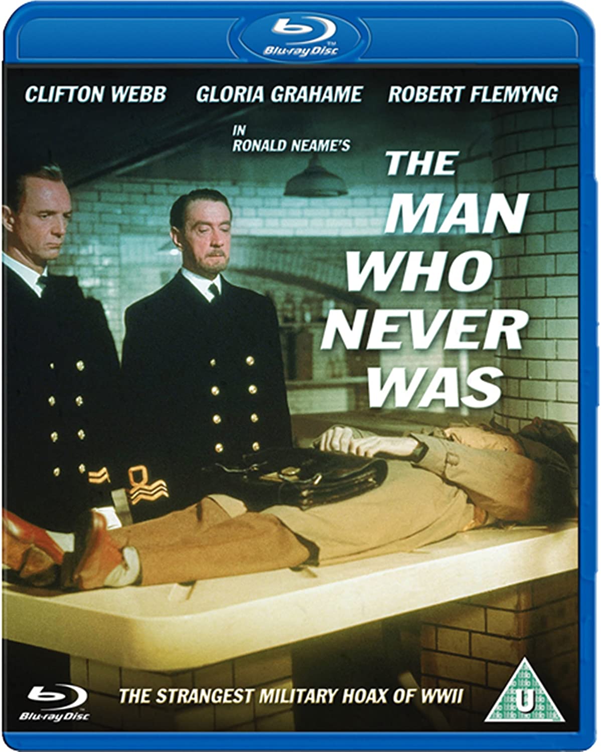 The Man Who Never Was (1956), starring Clifton Webb, Gloria Grahame, Robert Flemyng