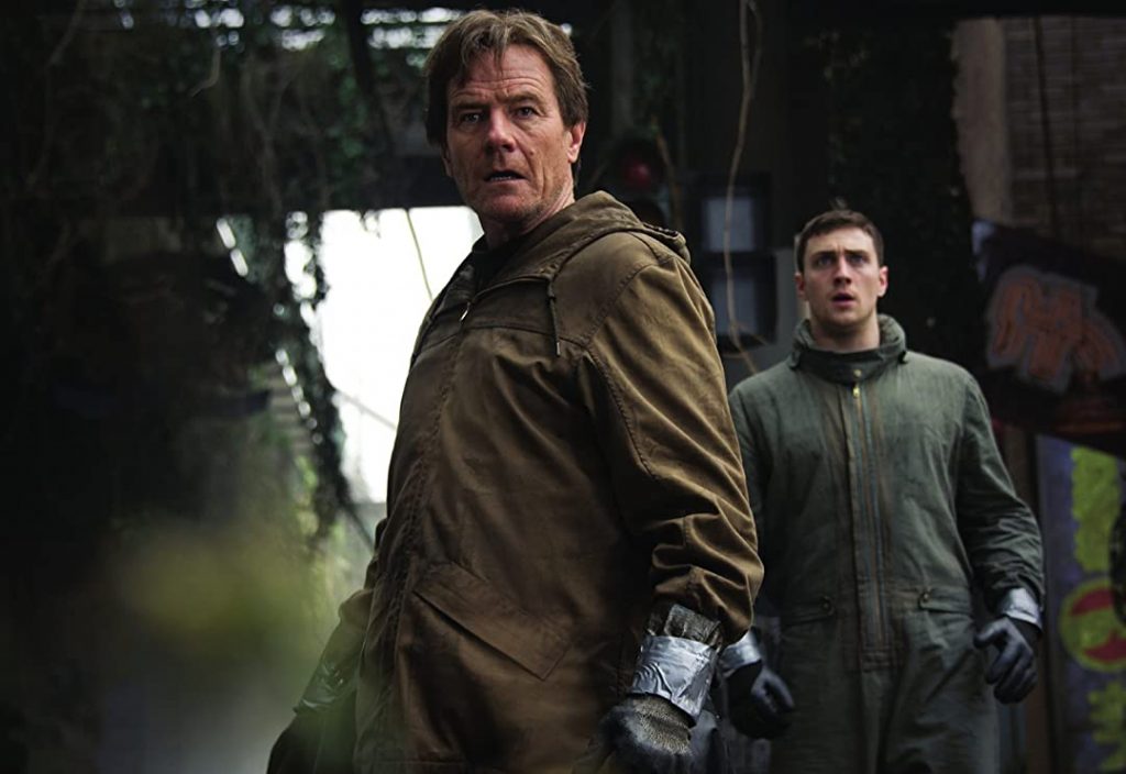 Bryan Cranston and Aaron Taylor-Johnson in "Godzilla 2014"
