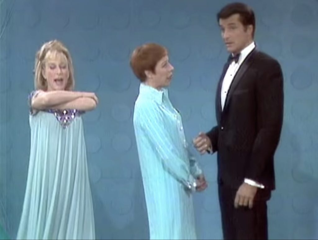 Barbara, Carol, and Lionel on stage