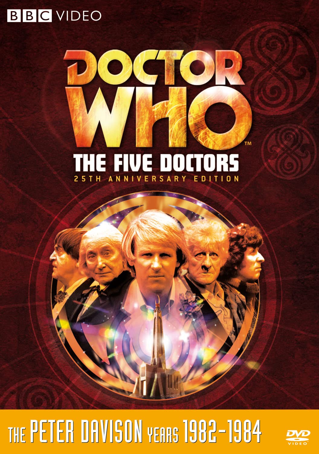 The Five Doctors (1983) starring William Hartnell, Patrick Troughton, Jon Pertwee, Tom Baker, Jon Davison