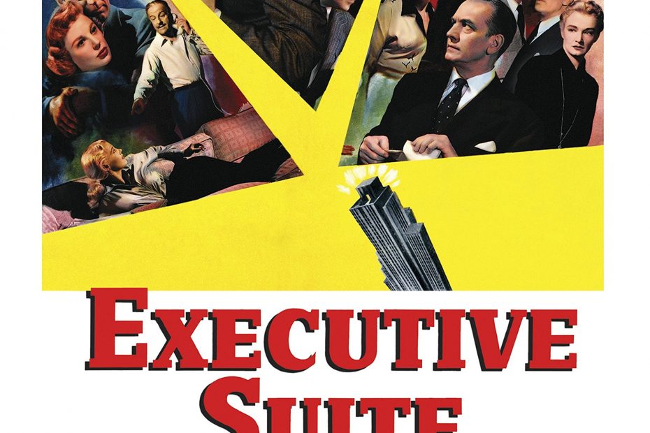 Executive Suite (1954) starring William Holden, June Allyson, Barbara Stanwyck, Frederic March, Walter Pidgeon