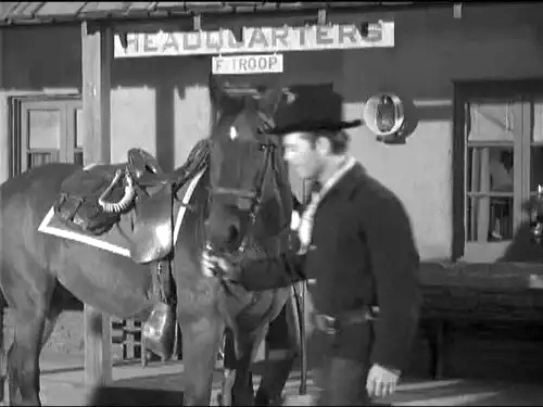 Ken Berry and horse in "The 86 Proof Spring"