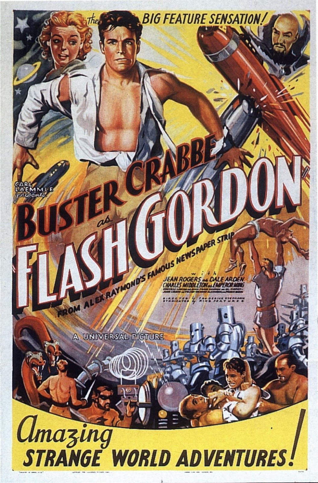 Flash Gordon - Spaceship to the Unknown (1936) starring Buster Crabbe, Jean Rogers, Charles Middleton