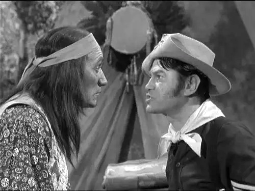 Chief Wild Eagle (Frank DeKova) faces off against Agarn (Larry Storch) in "Go for Broke" Henry Gibson is a new soldier at F-Troop, Wrongo Starr, in "Wrongo Starr and the Lady in Black" Captain Parmenter (Ken Berry) in "Here Comes the Tribe" F-Troop Season 1