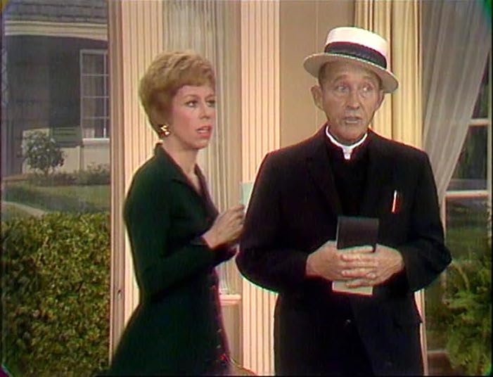 Carol Burnett and Bing Crosby in "As the Stomach Turns"