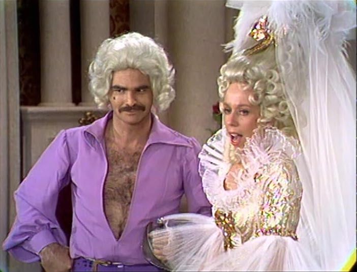 Burt Reynolds and Carol Burnett in the hilarious "Lavender Pimpernel" sketch - The Carol Burnett Show season 5