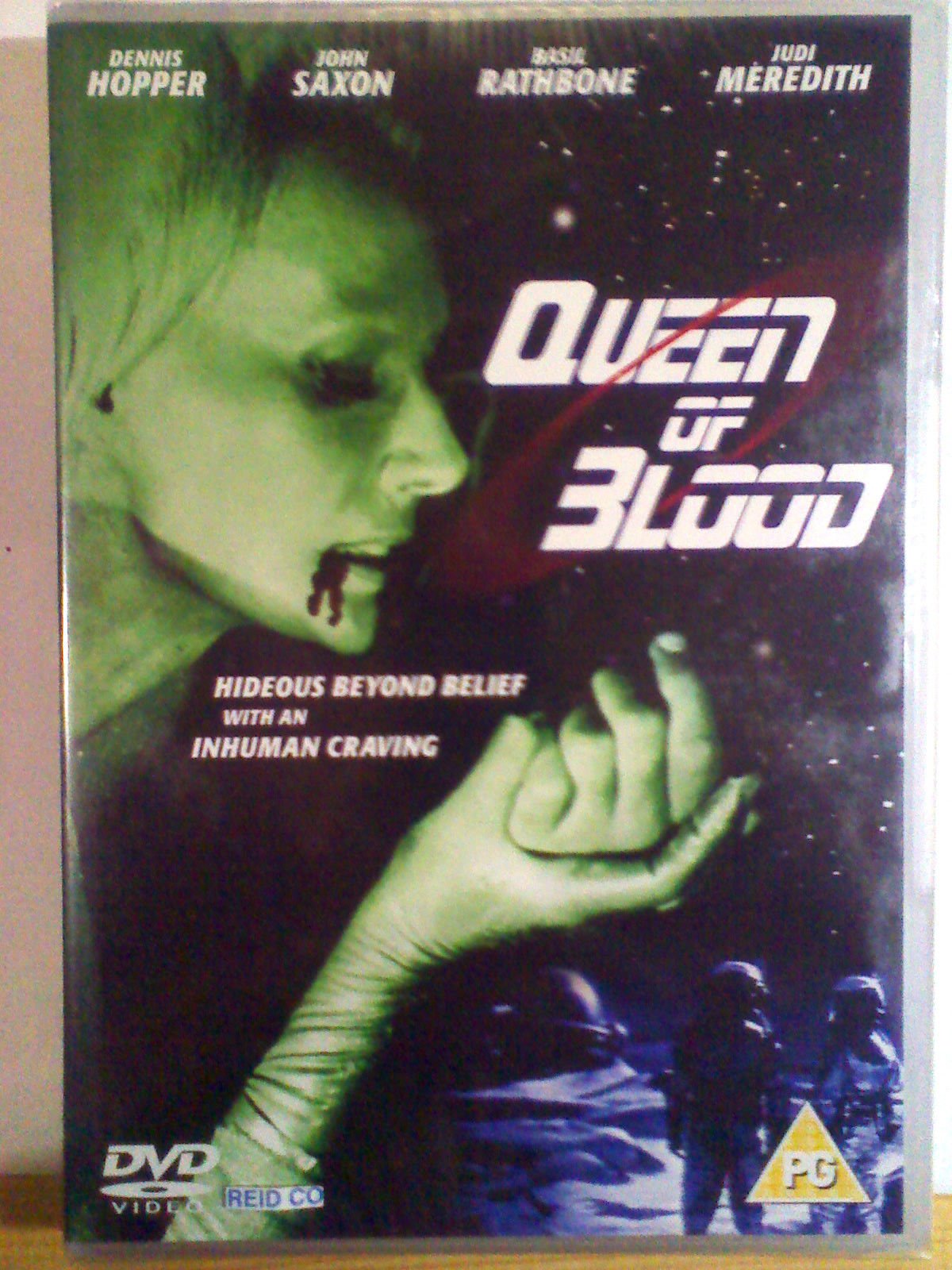 Queen of Blood (1966) starring John Saxon, Judy Meredith, Dennis Hopper, Terry Lee, Basil Rathbone