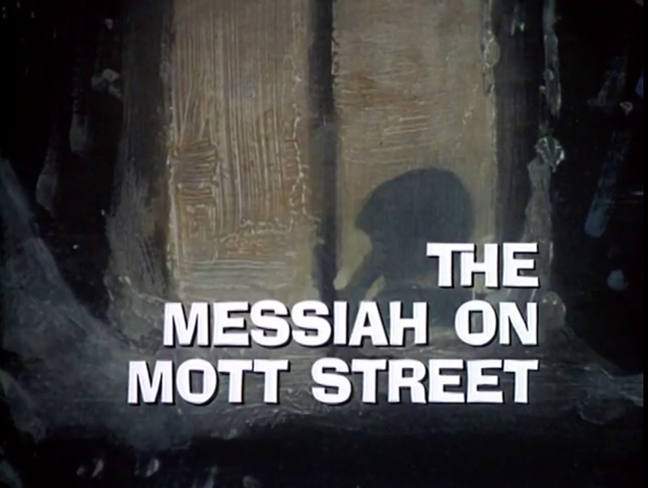 From Rod Serling's The Night Gallery season 2. Two unconnected stories. The Messiah on Mott Street is a truly great story. The Painted Mirror is less so.