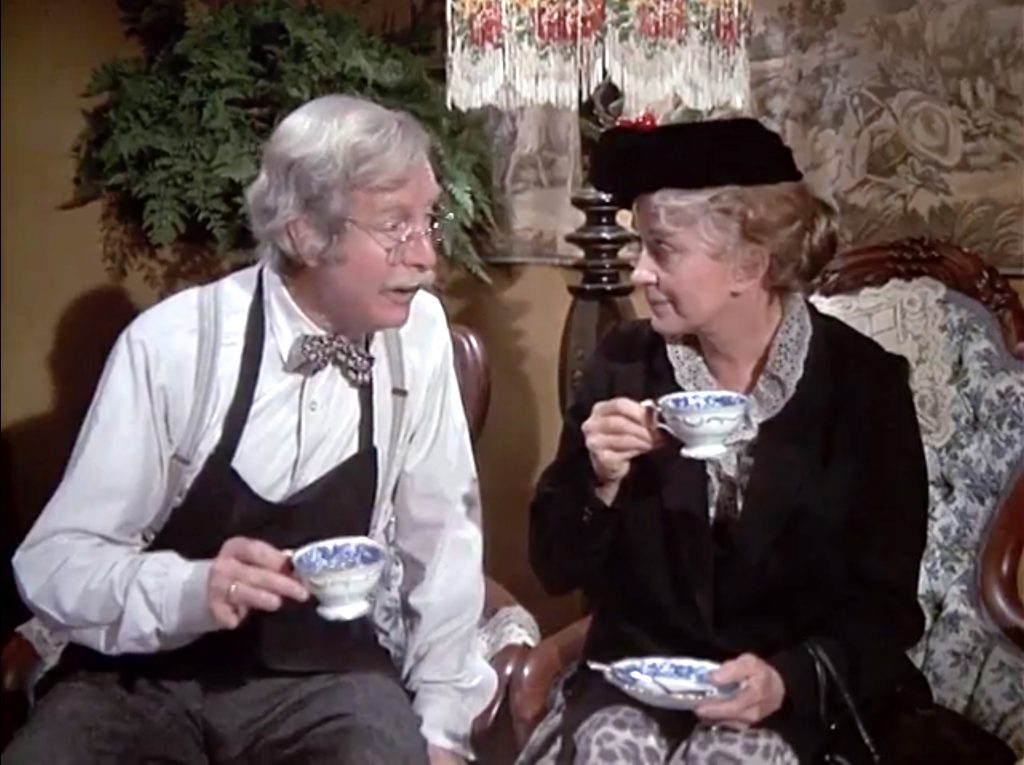 Arthur O'Connell and Rosemary DeCamp as the elderly friends in The Painted Mirror - The Night Gallery