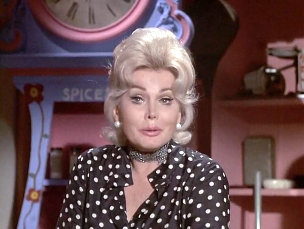 Zsa Zsa Gabor as the money grubbing business partner in The Painted Mirror - The Night Gallery