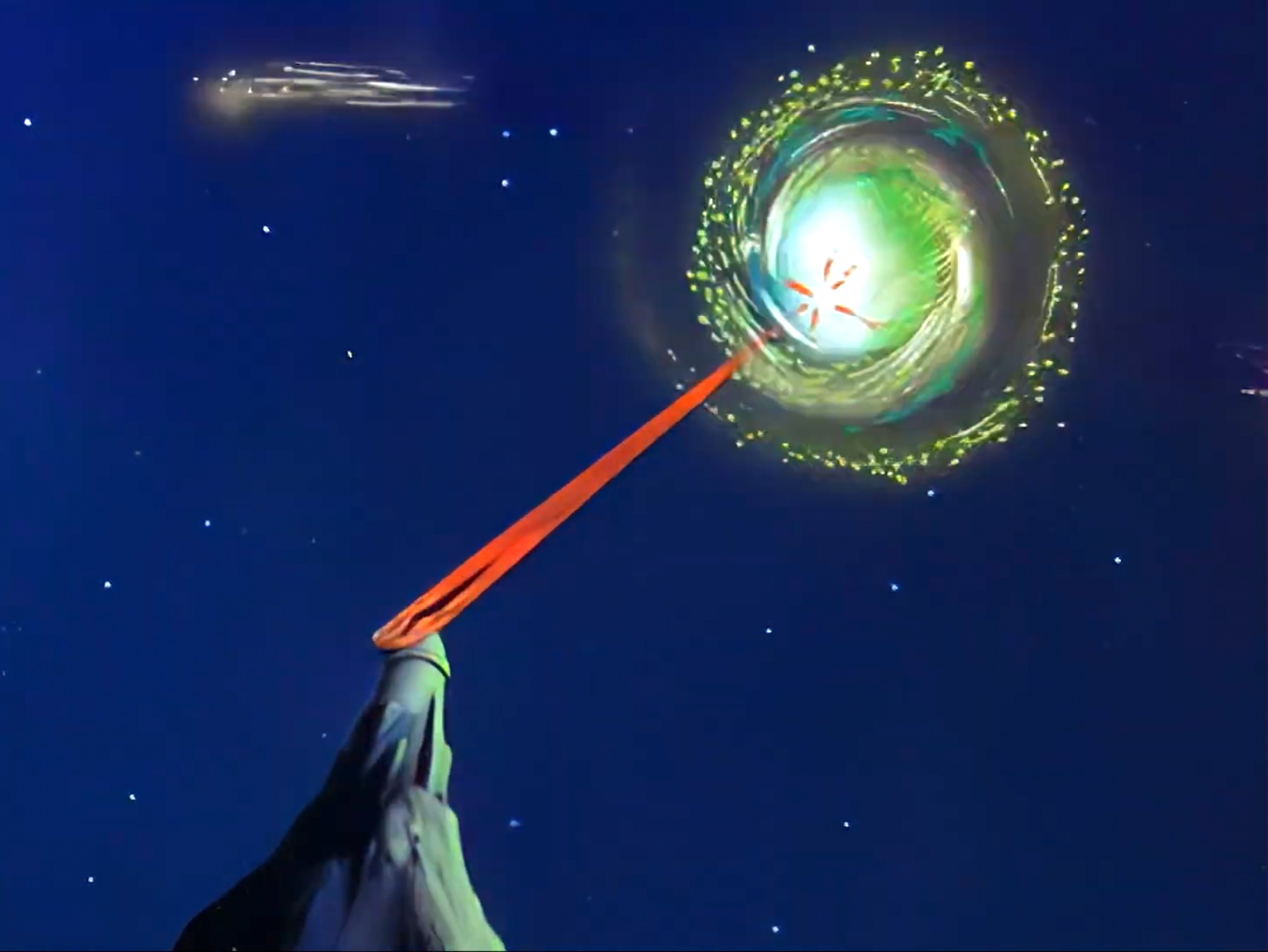 Repelling the comet in "The Magnetic Telescope"