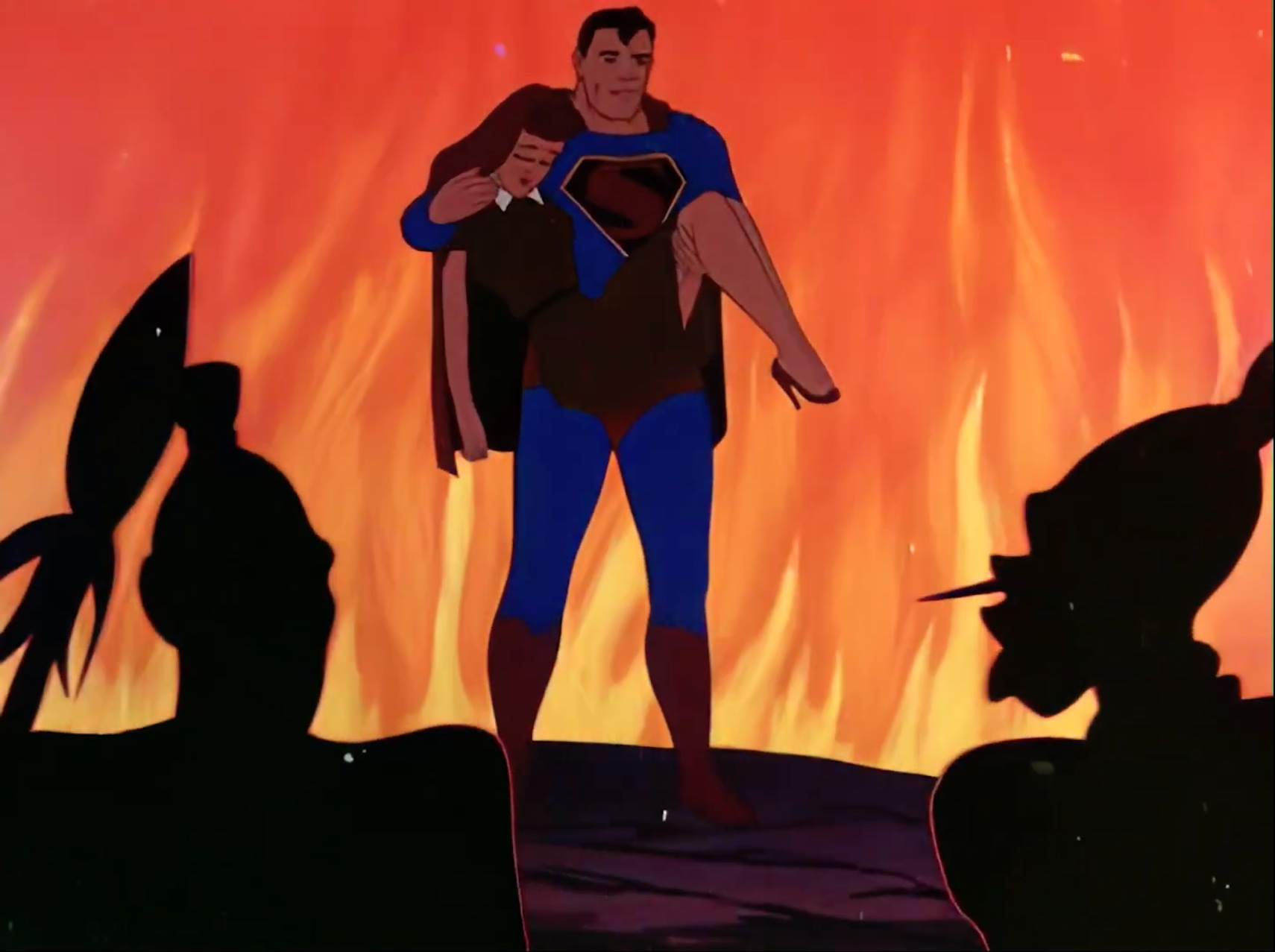 Superman rescues Lois in "Jungle Drums"