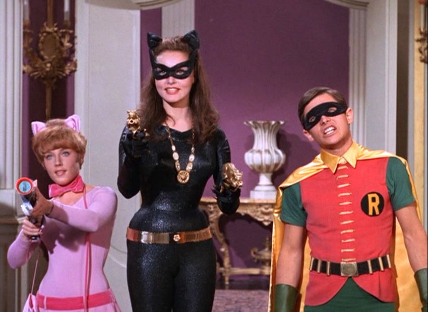 In That Darn Catwoman, The Catwoman (Julie Newman) manages to drug Robin. The junior member of the Dynamic Duo is now the Catwoman’s mindless slave. And, her newest henchwoman is just Robin’s age. Coincidentally.
