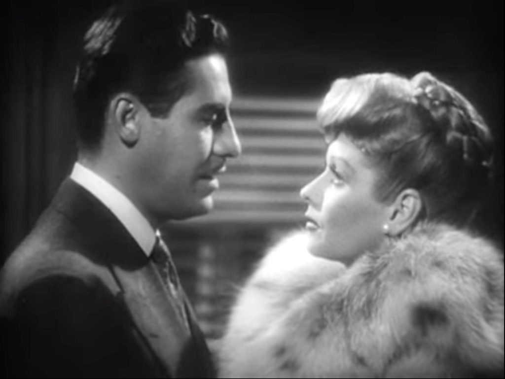 Ricki Woodner (Lucille Ball) proposes a "strictly business" arrangement with Ace Connors (John Hodiak) in "Two Smart People"