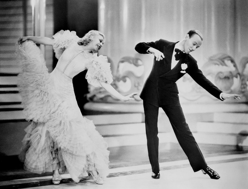 One of the classic dance routines with Ginger Rogers and Fred Astaire in "Swing Time"