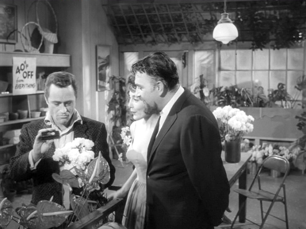 Dick Miller with Mel Welles & Jackie Joseph in the hilarious flower-eating seed