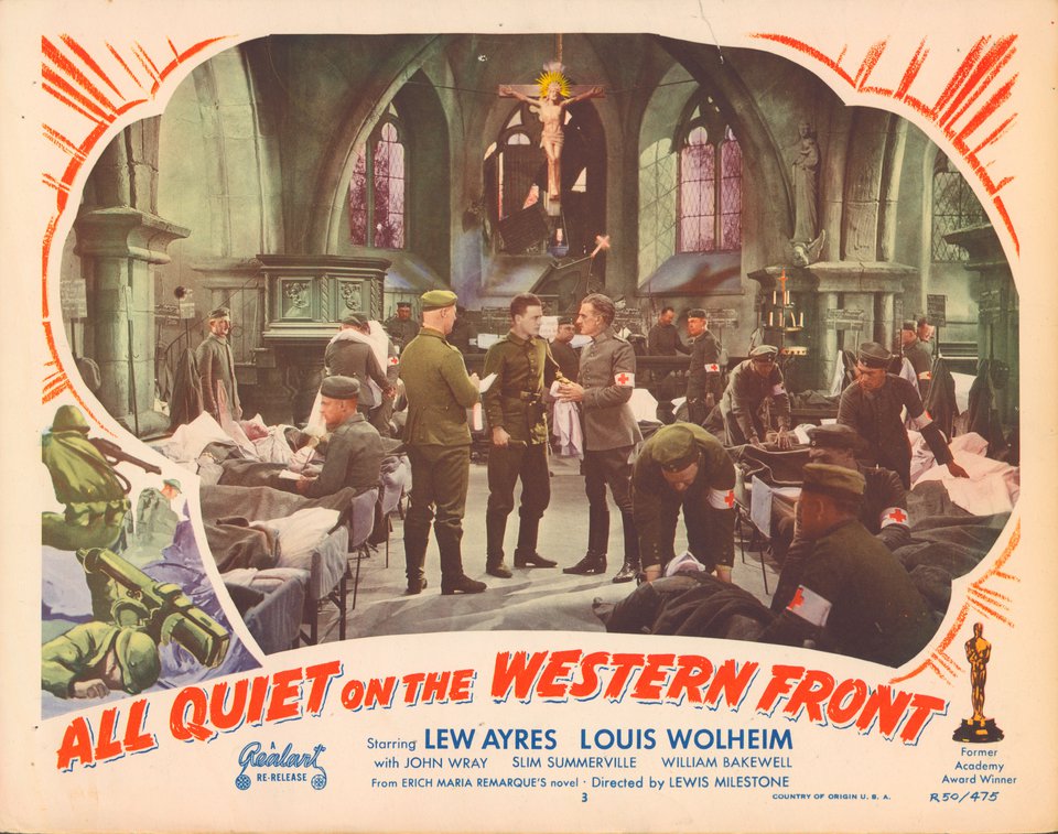 All Quiet on the Western Front (1930) Original Movie Posters - lobby card from the 1950 reissue