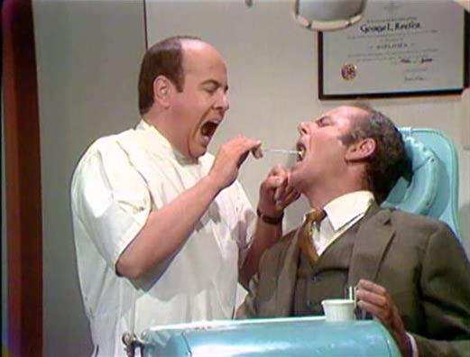 One of the most famous sketches from The Carol Burnett Show - The Dentist, with Tim Conway and poor Harvey Norman …