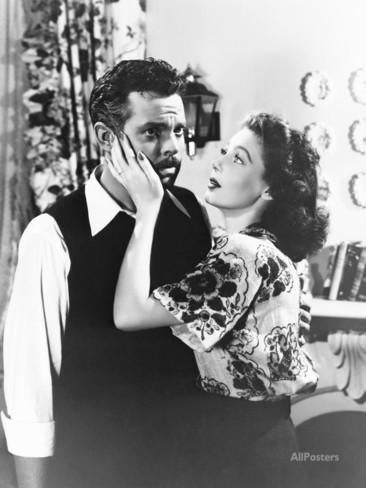 Newlyweds Orson Welles and Loretta Young in The Stranger