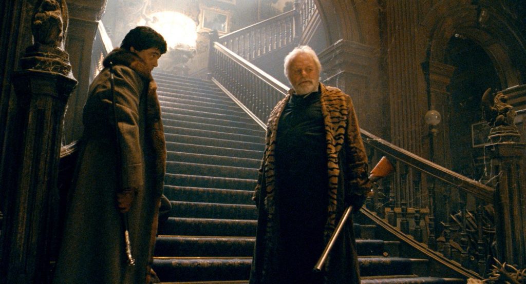 Benicio del Toro and Anthony Hopkins have a strained relationship in The Wolfman 2010